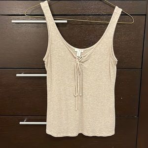 Cream colored loose tank top